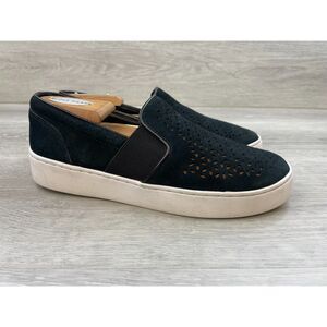 Vionic Kani Women's Sneaker Skateboarding Slip-On Suede US 7 Black Casual Shoes